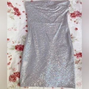 Cherry Mellow bodycon lilac holographic dress size L